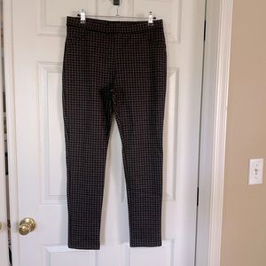 New Sanctuary Plaid Skinny Pants, Large, Pull On